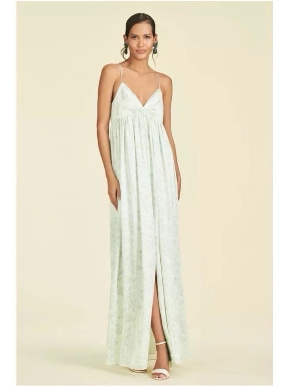NEW Sachin & Babi Jessica Floral Gown Dress Jade Rose Watercolor